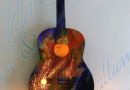 Supernova Guitar Lamp Instrument Music Lover Gift – Up-cycled Custom Design